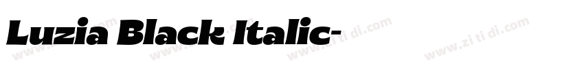 Luzia Black Italic字体转换